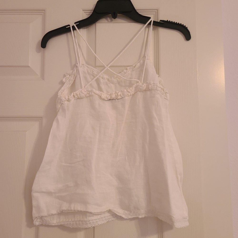 Zara Cream Lace Detail Top - Picture 4 of 5
